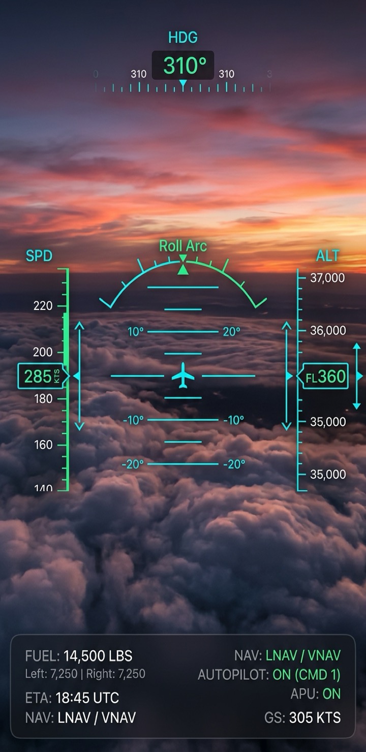 AeroPulse 3D Pilot Cockpit HUD